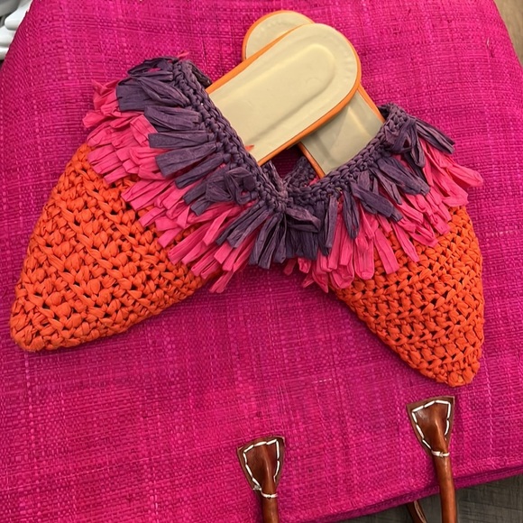 NWOT SPRING STRAW OR PAPER !!HANDMADE  SHOES SIZE 39 best fits size 8 - Picture 13 of 15